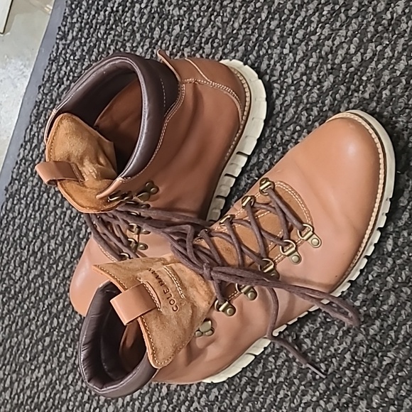 COLE HAAN MENS ZEROGRAND WATER-RESIST HIKER BOOT WOODBURY IVORY STYLE C25555 - Picture 7 of 16